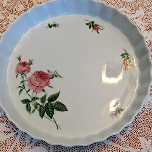 Pink Rose Quiche Dish